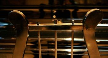 large golden musical instrument close-up