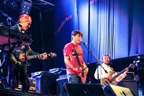 Musicians on stage during the concert