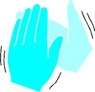 clapping hands drawing