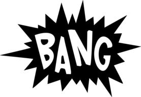 bang text drawing