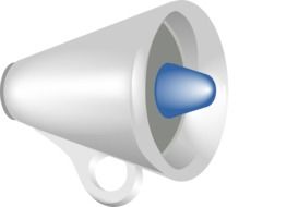 graphic image of a white megaphone