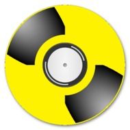 graphic image of a bright yellow disk