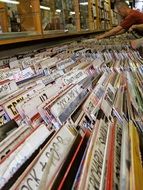 retro records at a second-hand store in London