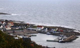 aerial view of port