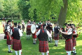 scottish orchestra among green park