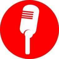 microphone red icon drawing