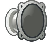 graphic image of gray speaker