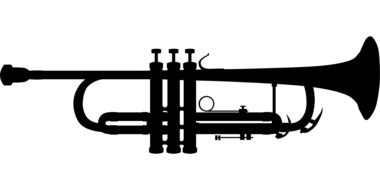 trumpet on a white background