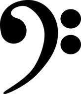 bass clef as a graphic image