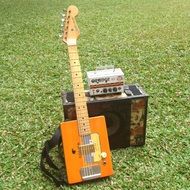 square guitar and amplifier