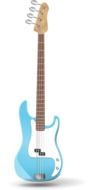 electric guitar music blue brown white musical instrument drawing