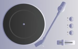 turntable on a musical instrument