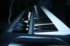 piano keyboard closeup