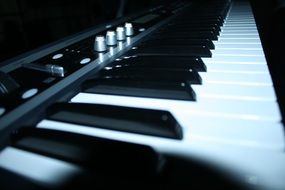 musical keyboard of so the synthesizer