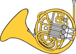 painted yellow horn
