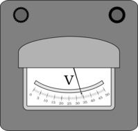 painted gray voltmeter