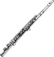 Drawing of flute musical instrument