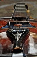music guitar strings close up