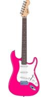 drawing of the pink and white electric guitar