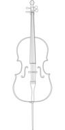 cello instrument drawing