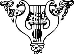 painted old lyre