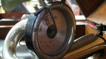 part photo of vintage gramophone
