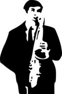 drawn saxophonist