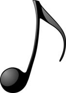 black music note drawing