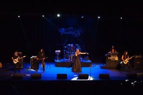 panorama of the concert on stage