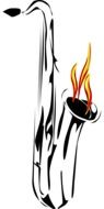 saxophone flame drawing