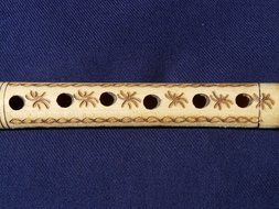 Flute on a blue background