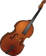 brown violin as a graphic image
