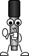 Funny musical microphone with faces