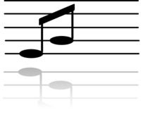 musical note on the lines