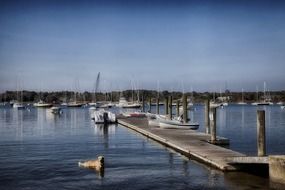 boats at pier, usa, connecticut, long island sound