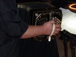 man playing bandoneon