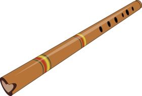 flute wind instrument drawing
