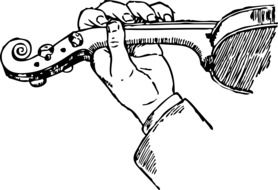 playing the violin drawing