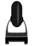 Drawing of black microphone to produce sounds