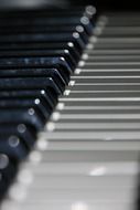 keyboard of a electronic piano close up