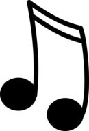 painted black note on a white background