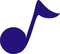 Drawing of lilac musical note