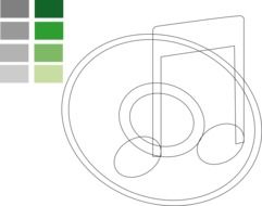 icon for vectorized music notes