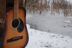 guitar and snow