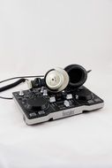 isolated mixer and headphones