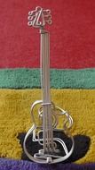 metal guitar on a colored background