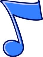 musical blue note drawing