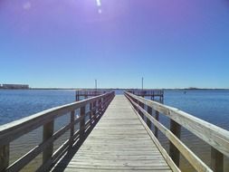 new wooden pier