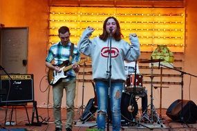 musicians on stage