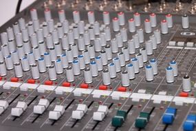 mixer in the recording studio